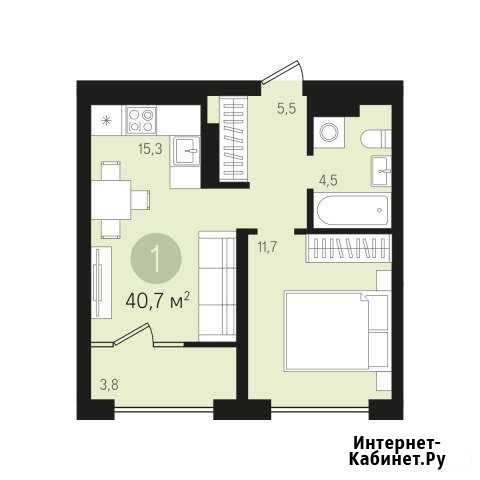 1-комнатная квартира, 40.7 м², 3/8 эт. на продажу в Сургуте Ханты-Мансийского АО Сургут - изображение 1