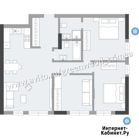 3-комнатная квартира, 95 м², 14/15 эт. на продажу в Симферополе Симферополь - изображение 1