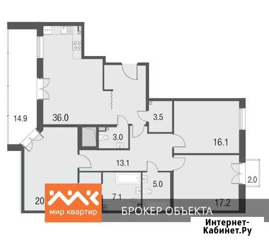 3-комнатная квартира, 125.3 м², 2/4 эт. на продажу в Сестрорецке Сестрорецк - изображение 1