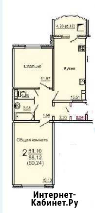 2-комнатная квартира, 66 м², 9/10 эт. на продажу в Саратове Саратов - изображение 1