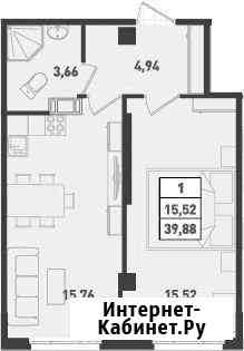 1-комнатная квартира, 39.9 м², 8/18 эт. на продажу в Мурино Мурино