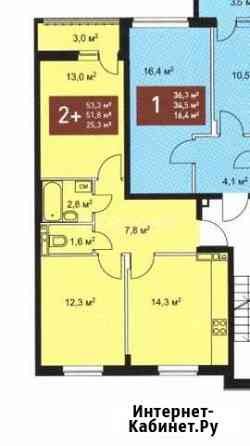 2-комнатная квартира, 53.3 м², 5/18 эт. на продажу в Нижнем Новгороде Нижний Новгород