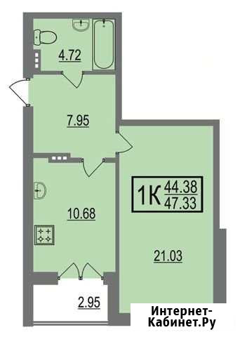 1-комнатная квартира, 47.2 м², 7/18 эт. на продажу в Саратове Саратов - изображение 1