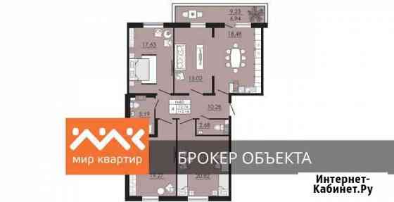 4-комнатная квартира, 112.1 м², 10/10 эт. на продажу в Санкт-Петербурге Санкт-Петербург