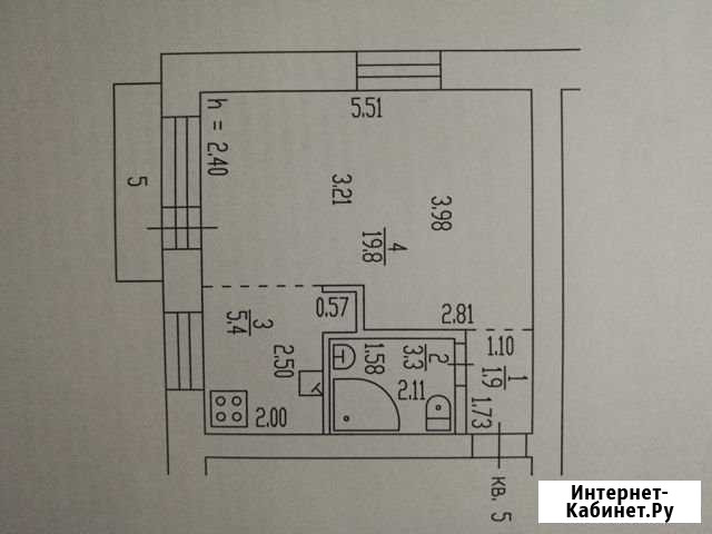 Квартира-студия, 30.4 м², 2/5 эт. на продажу в Кирово-Чепецке Кирово-Чепецк - изображение 1