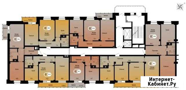 2-комнатная квартира, 61 м², 6/17 эт. на продажу в Красноярске Красноярск - изображение 1