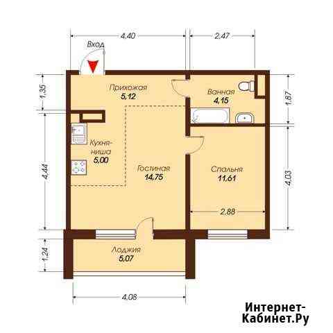 2-комнатная квартира, 43.2 м², 1/10 эт. на продажу в Челябинске Челябинск