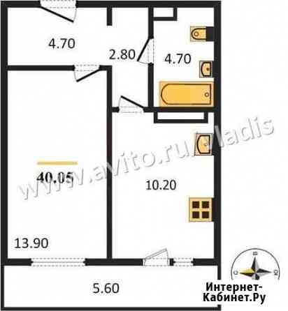 1-комнатная квартира, 40.1 м², 15/17 эт. на продажу во Владимире Владимир