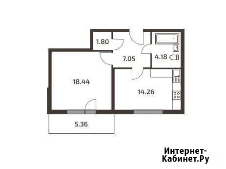 1-комнатная квартира, 47.3 м², 3/3 эт. на продажу в Токсово Токсово - изображение 1