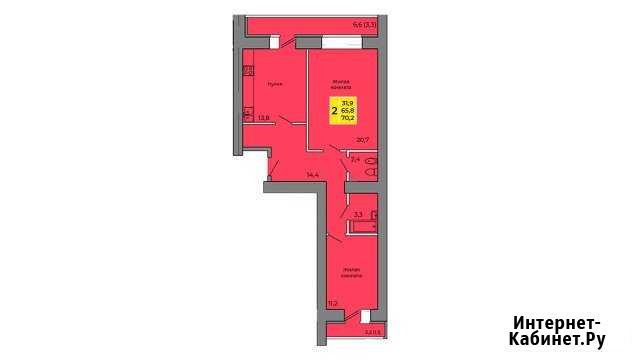 2-комнатная квартира, 70.2 м², 9/16 эт. на продажу в Кирове Киров - изображение 1