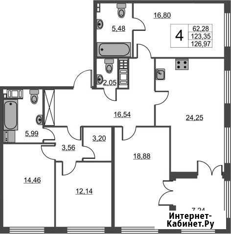 5-комнатная квартира, 123.4 м², 5/8 эт. на продажу в Санкт-Петербурге Санкт-Петербург - изображение 1