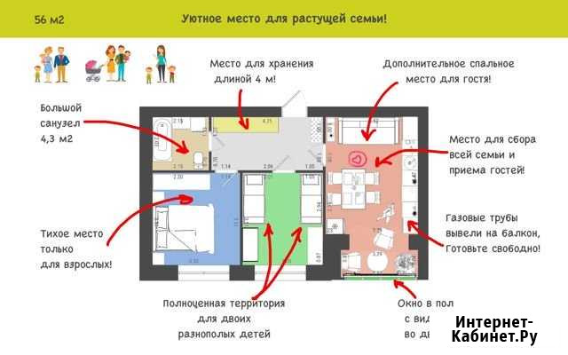 3-комнатная квартира, 57 м², 3/3 эт. на продажу в Бузулуке Бузулук - изображение 1
