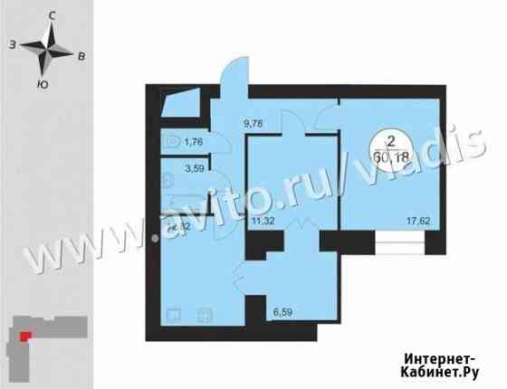 2-комнатная квартира, 60.2 м², 7/14 эт. на продажу во Владимире Владимир