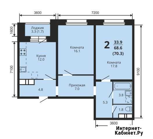 2-комнатная квартира, 70.3 м², 10/10 эт. на продажу в Коврове Ковров - изображение 1