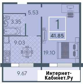 1-комнатная квартира, 41.9 м², 9/10 эт. на продажу в Брянске Брянск - изображение 1