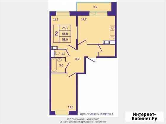 2-комнатная квартира, 58 м², 10/12 эт. на продажу в Красногорске Московской области Красногорск