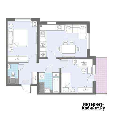 3-комнатная квартира, 51.5 м², 5/25 эт. на продажу в Санкт-Петербурге Санкт-Петербург