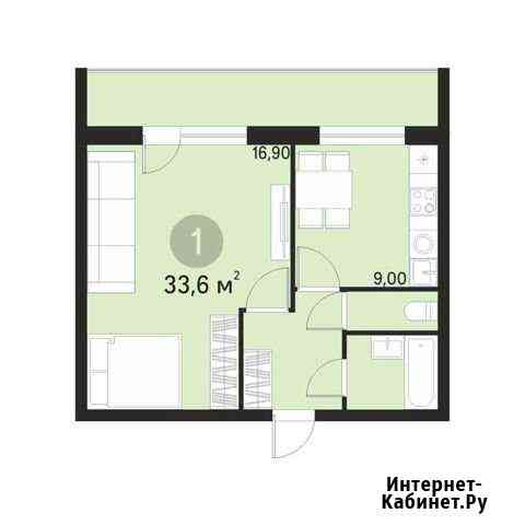 1-комнатная квартира, 33.6 м², 3/10 эт. на продажу в Екатеринбурге Екатеринбург