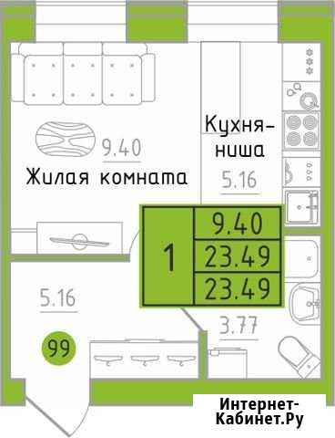 1-комнатная квартира, 23.5 м², 1/7 эт. на продажу в Кирове Киров - изображение 1