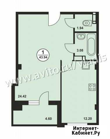 1-комнатная квартира, 43.9 м², 12/14 эт. на продажу во Владимире Владимир - изображение 1