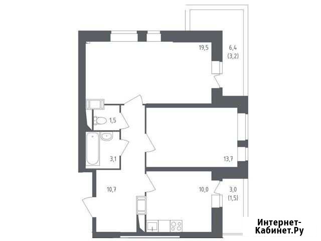 2-комнатная квартира, 63.2 м², 13/25 эт. на продажу в Красногорске Московской области Красногорск - изображение 1