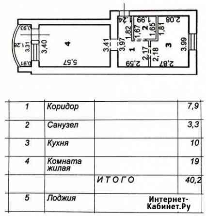 1-комнатная квартира, 41 м², 3/5 эт. на продажу в Губкине Губкин