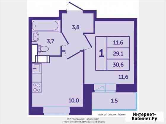 1-комнатная квартира, 30.6 м², 8/12 эт. на продажу в Красногорске Московской области Красногорск