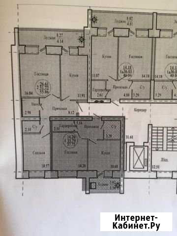 1-комнатная квартира, 37.8 м², 1/9 эт. на продажу в Медведево Медведево - изображение 1