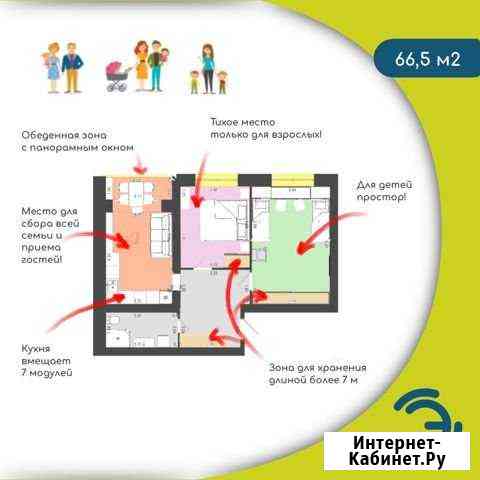 3-комнатная квартира, 66.5 м², 1/3 эт. на продажу в Бузулуке Бузулук