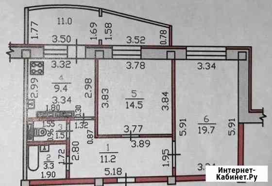 2-комнатная квартира, 59.6 м², 8/9 эт. на продажу в Орле Орёл