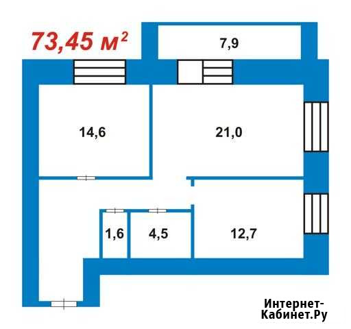2-комнатная квартира, 73.5 м², 9/16 эт. на продажу в Благовещенске Амурской области Благовещенск - изображение 1