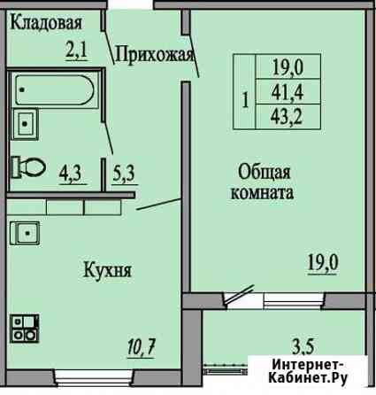 1-комнатная квартира, 43.2 м², 14/16 эт. на продажу в Орле Орёл
