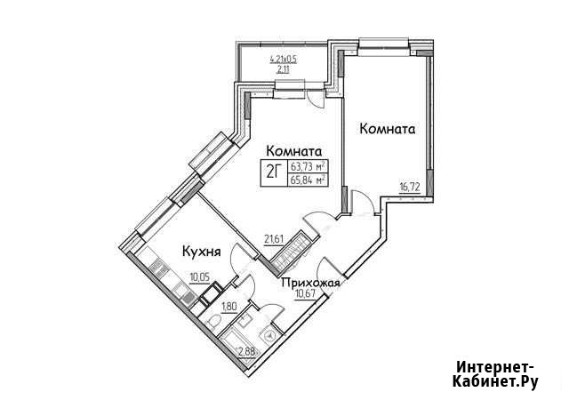 2-комнатная квартира, 65.8 м², 5/9 эт. на продажу в Сургуте Ханты-Мансийского АО Сургут - изображение 1