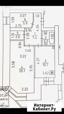 1-комнатная квартира, 49.4 м², 3/10 эт. на продажу в Ижевске Ижевск - изображение 1