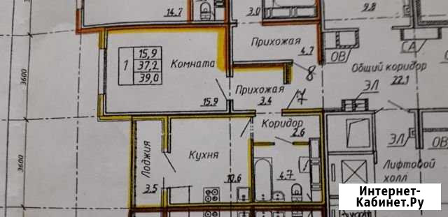 1-комнатная квартира, 39 м², 8/25 эт. на продажу в Воронеже Воронеж - изображение 1