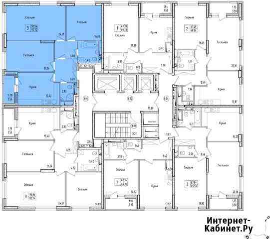 3-комнатная квартира, 92.7 м², 13/22 эт. на продажу в Москве Москва