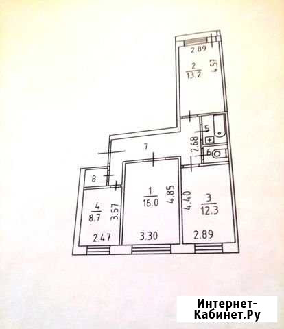 3-комнатная квартира, 66.6 м², 2/9 эт. на продажу в Новом Республики Удмуртия Новый - изображение 1