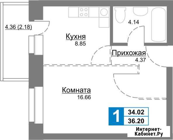 1-комнатная квартира, 36.2 м², 6/10 эт. на продажу в Ярославле Ярославль - изображение 1