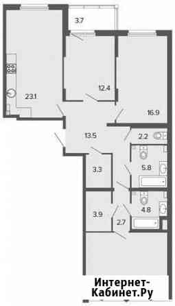 3-комнатная квартира, 107.7 м², 3/6 эт. на продажу в Санкт-Петербурге Санкт-Петербург