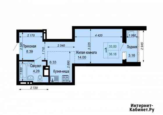 Квартира-студия, 36.2 м², 22/24 эт. на продажу в Самаре Самара