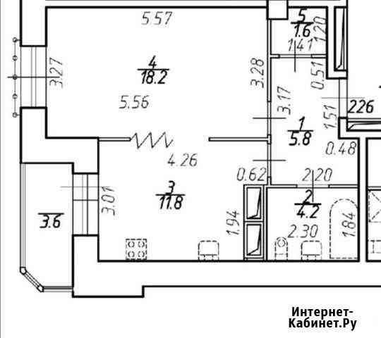 1-комнатная квартира, 41.6 м², 17/24 эт. на продажу в Кудрово Кудрово