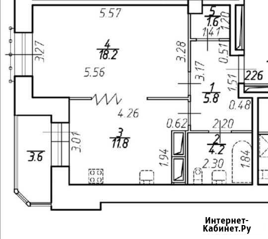1-комнатная квартира, 41.6 м², 17/24 эт. на продажу в Кудрово Кудрово - изображение 1