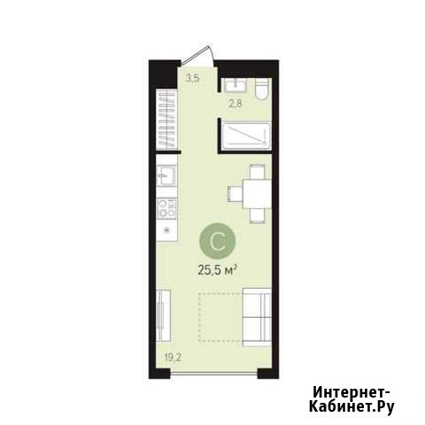 Квартира-студия, 25.6 м², 3/16 эт. на продажу в Екатеринбурге Екатеринбург - изображение 1
