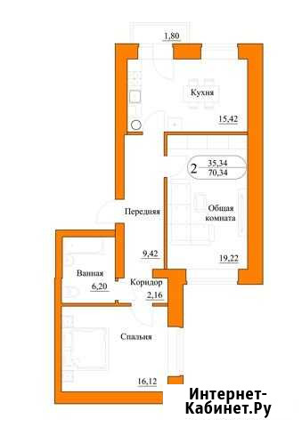 2-комнатная квартира, 70 м², 3/6 эт. на продажу в Твери Тверь - изображение 1