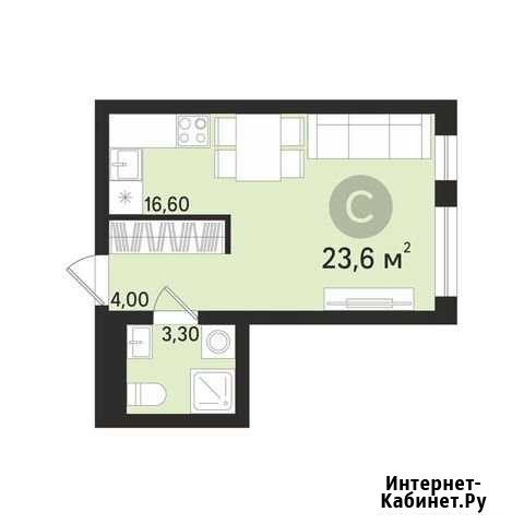 1-комнатная квартира, 23.6 м², 5/16 эт. на продажу в Екатеринбурге Екатеринбург - изображение 1