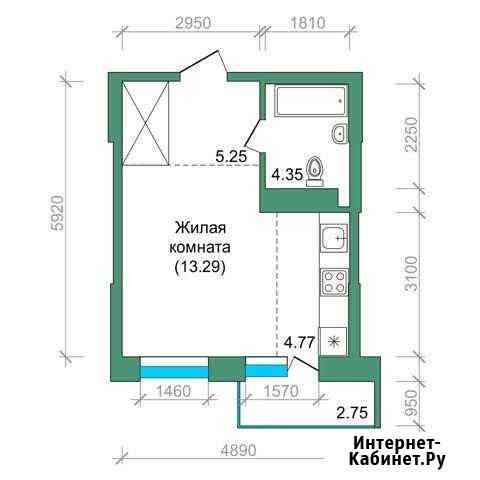 Квартира-студия, 28.5 м², 4/10 эт. на продажу в Уфе Уфа