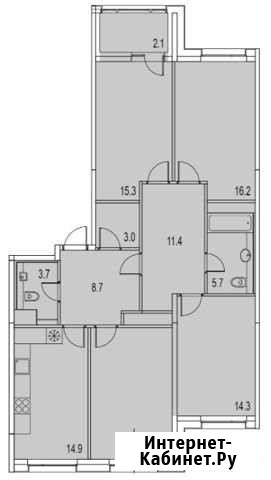 4-комнатная квартира, 112 м², 11/13 эт. на продажу в Санкт-Петербурге Санкт-Петербург - изображение 1