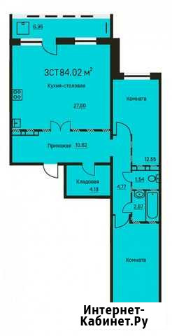 3-комнатная квартира, 84.9 м², 3/16 эт. на продажу в Перми Пермь - изображение 1