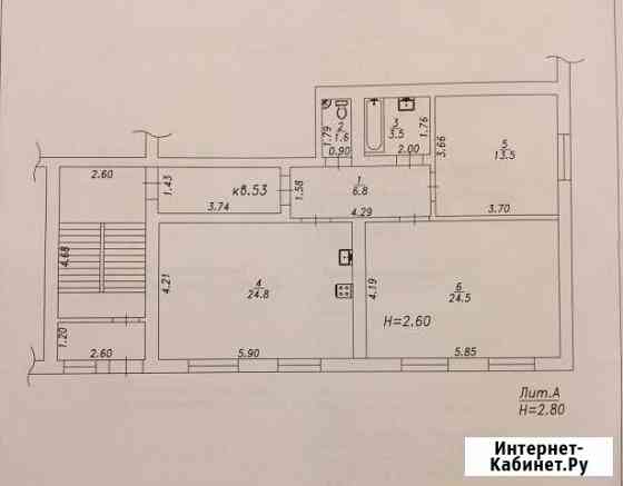 2-комнатная квартира, 75 м², 1/7 эт. на продажу в Анапе Анапа