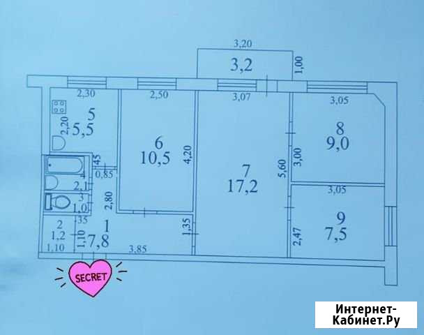 4-комнатная квартира, 62 м², 4/5 эт. на продажу в Комсомольске-на-Амуре Комсомольск-на-Амуре - изображение 1